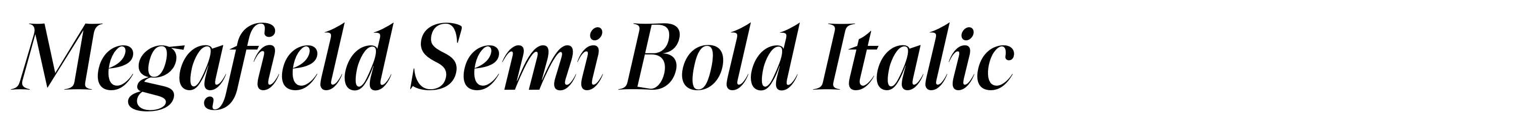 Megafield Semi Bold Italic